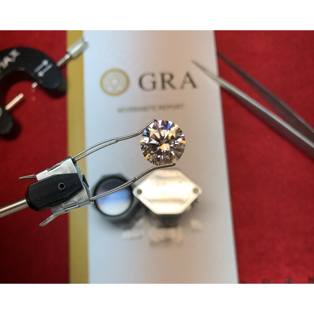 SIÊU PHẨM SIZE 12Ly - Kim cương nhân tạo Moissanite nước D - VVS1 . Kiểm định quốc tế GRA. Giá tốt nhất thị trường.