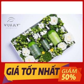 Combo bộ dầu gội và kem xả bưởi và tinh dầu bưởi vi jully cao cấp - full hộp
