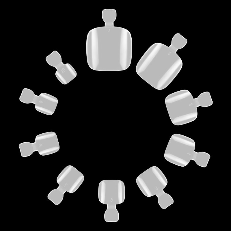 [Hàng mới về] Set 500 móng chân giả trong suốt phủ toàn bộ móng phù hợp sấy khô dưới đèn UV