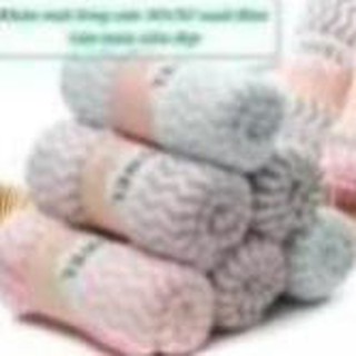 Khăn mặt lông cừu xuất hàn vân kẻ sọc