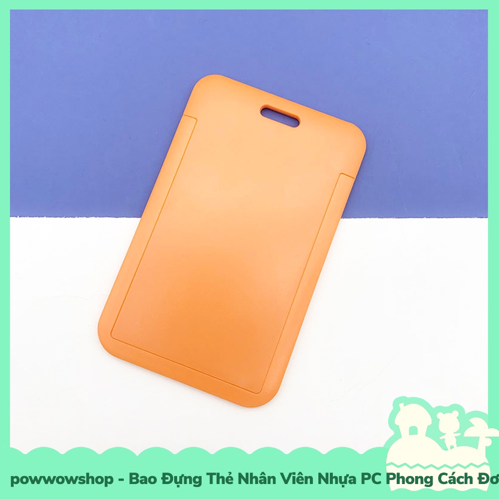 [Sẵn VN - Hỏa Tốc] Bao Đựng Thẻ Nhân Viên Nhựa PC Màu Đơn Sắc Simple Color