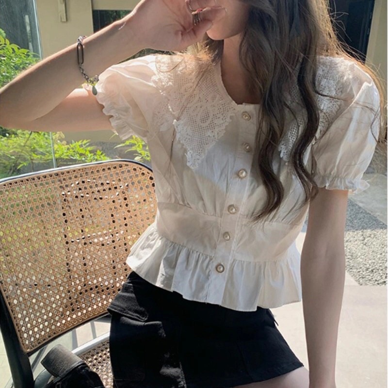 Áo kiểu sơmi nữ phong cách hàn quốc mẫu mới đẹp mã ZELE222