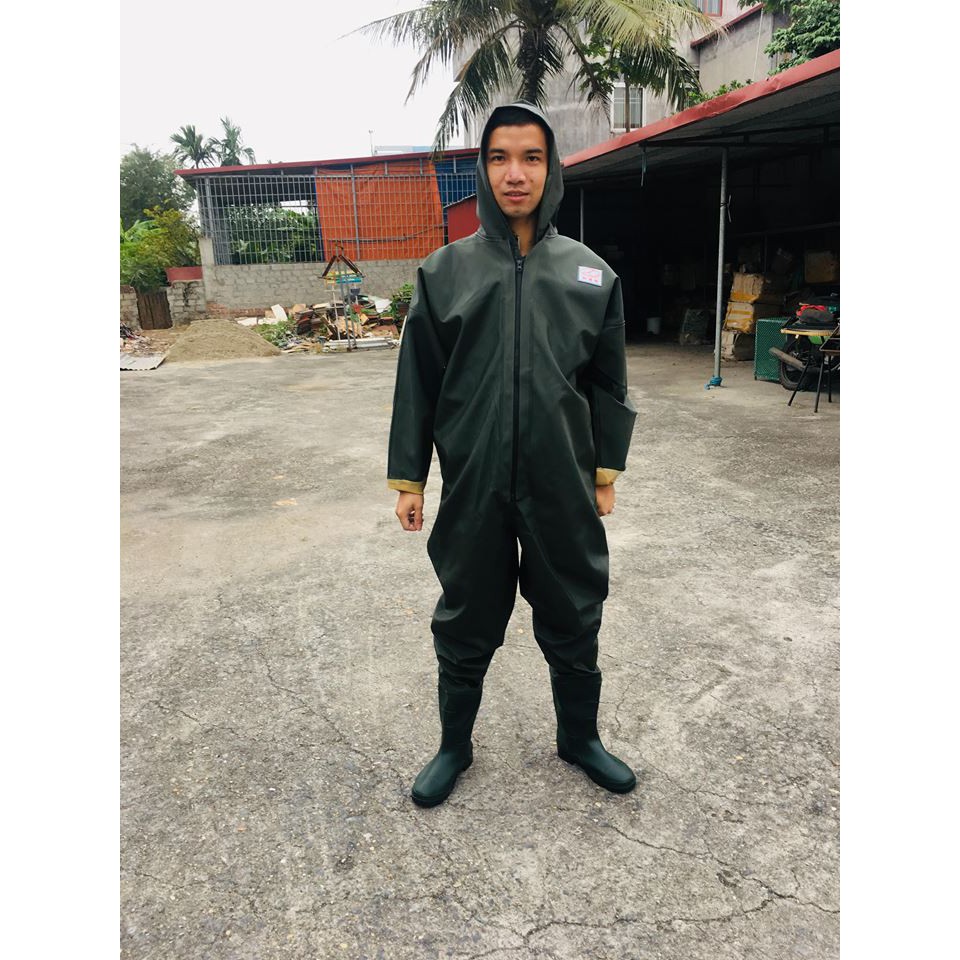 Quần Áo Lội Nước liền Ủng Chống Nước Chuyên Dụng hỗ trợ câu cá, đánh lưới cá ao, trục vớt, vệ sinh