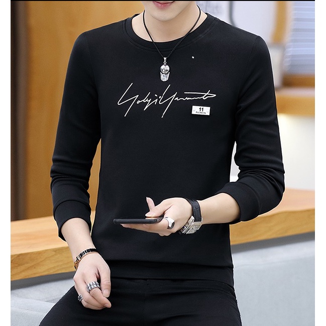 Áo thun nam tay dài 💚𝐅𝐑𝐄𝐄𝐒𝐇𝐈𝐏💚 áo thun nam dài tay trắng chữ Havichi unisex form rộng thoáng mát | BigBuy360 - bigbuy360.vn