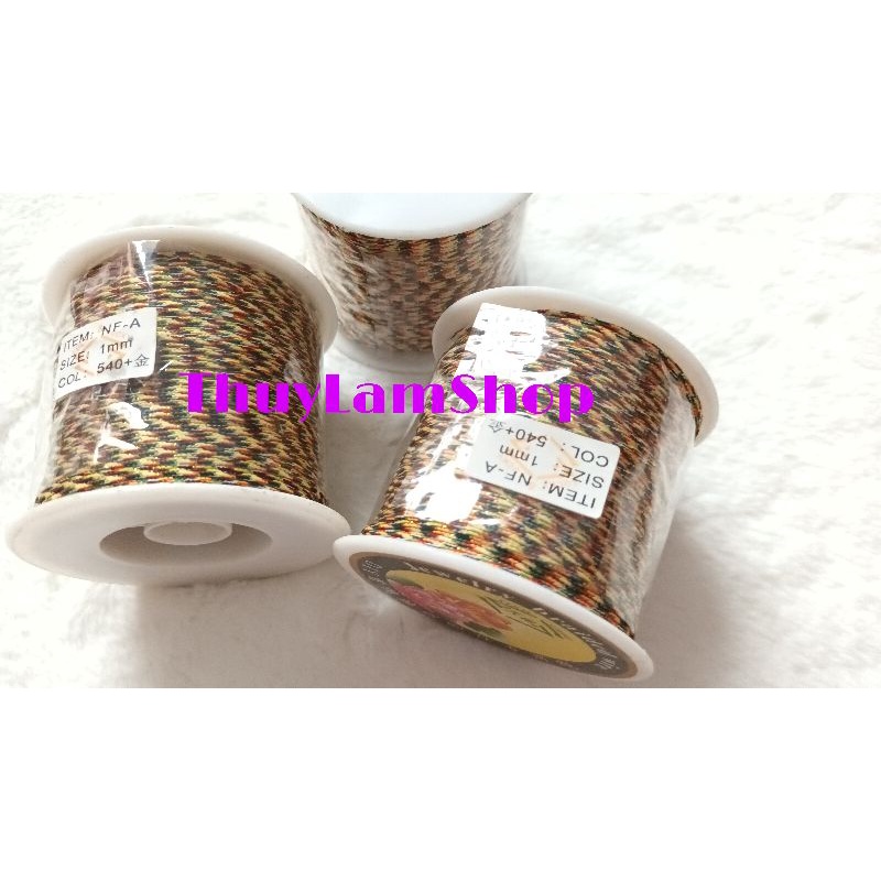 cuộn ngũ sắc co kim tuyến bự làm handmade, tết vòng, làm thuật phù chú