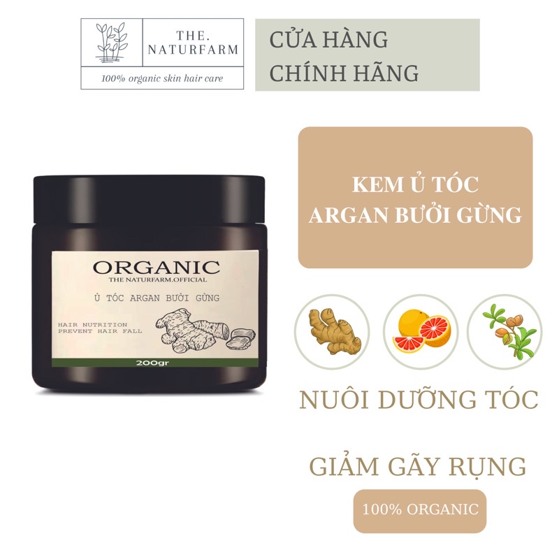 Kem ủ tóc tự nhiên chiết xuất từ Dầu Argan &amp; Tinh chất Bưởi Gừng