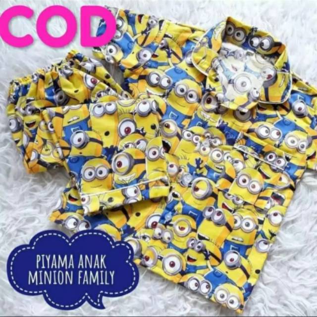 Bộ Đồ Ngủ Hình Minion Dri Khayla Shop In Shopee 1-16 Yrs Cho Bé