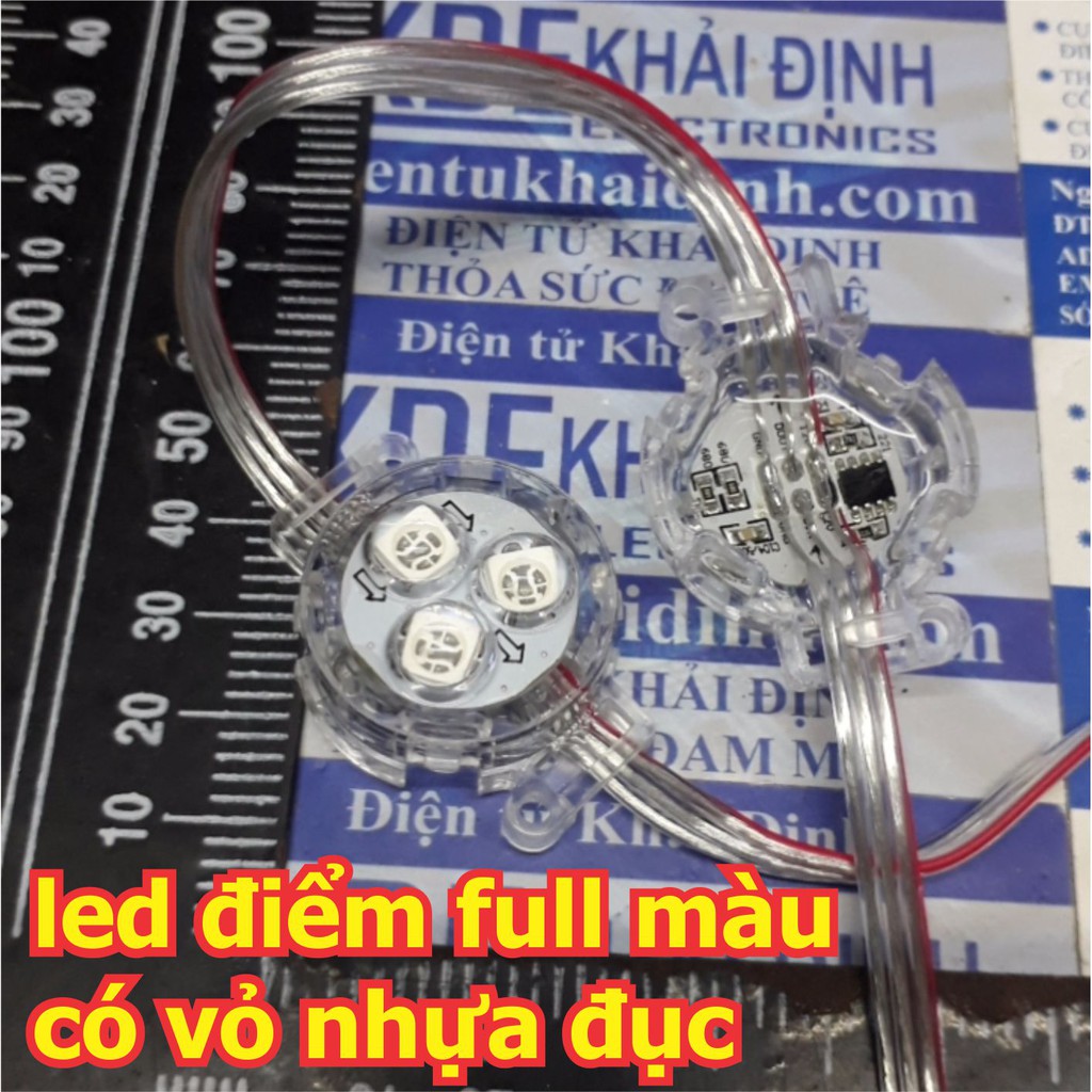 LED điểm ngoài trời 4cm full màu, mặt trong, 24V kde2682