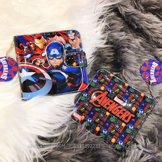 Bóp ví tiền ngang 2 mặt hình Avengers màu đen cho bé trai (Thái Lan) - 120NMVNG0038 - (9.5x1x9cm)