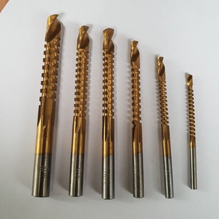 Bộ 6 mũi khoan răng cưa đa năng  phủ titanium 3-8mm chuyên dụng