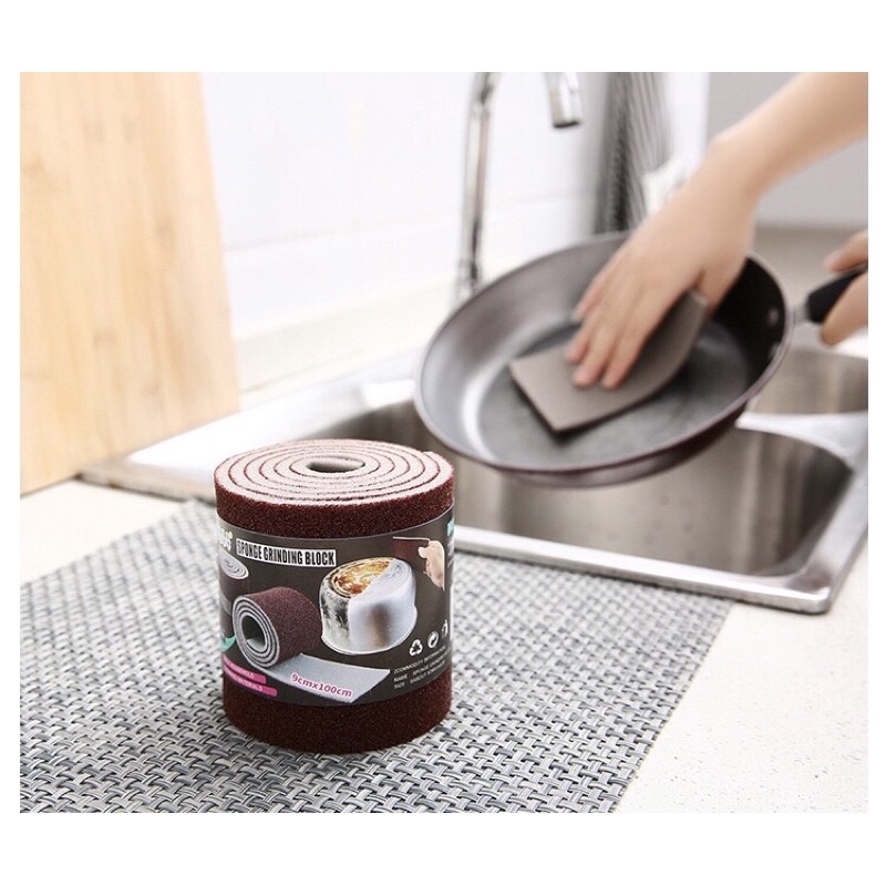 1 Mét Miếng Rửa Chén Chà Nồi Cuộn, Chà Rửa 2 Mặt Các Nơi Dơ Bẩn SIÊU TIẾT KIỆM