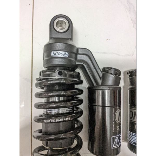Phuộc NITRON bình dầu full đen ty vàng tăng chỉnh thật gắn Airblade NOUVO 4 5 6 PCX và các dòng xe điện Pega FELIZ