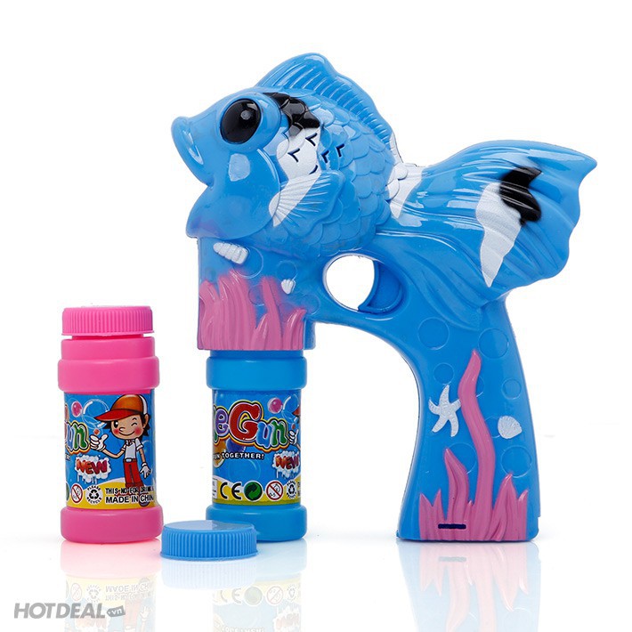 ✔ Súng Bắn Bong Bóng Có Đèn Và Nhạc, 2 Bình Bóng (L5A0)