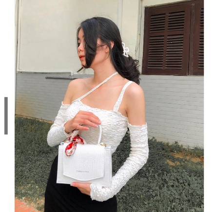 Túi xách nữ đẹp kèm nơ có dây đeo chéo đẹp hàng hiệu giá rẻ thời trang hàn quốc sang trọng công sở đi chơi - HC_HA M135