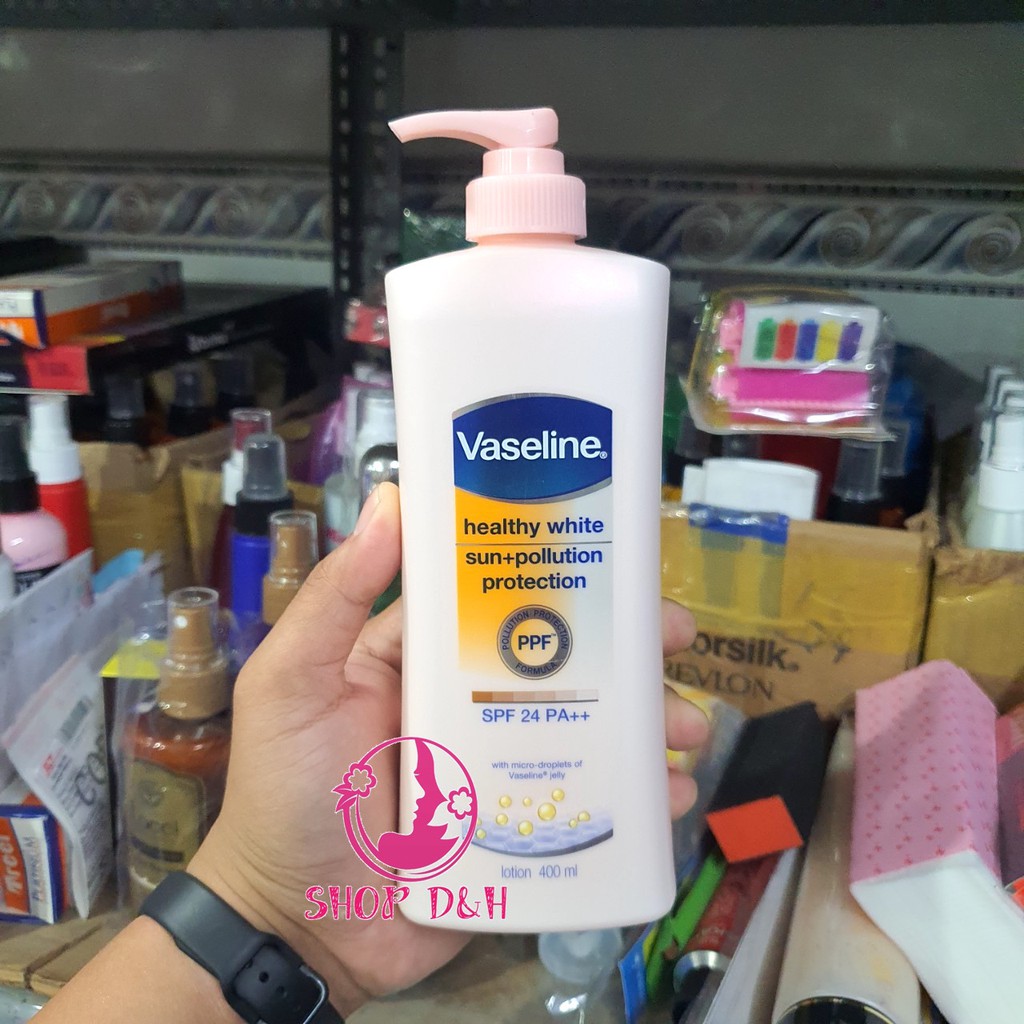 Sữa Dưỡng Thể Trắng Da Chống Nắng Và Ô Nhiễm Môi Trường Vaseline Spf 24 Pa ++ 400Ml