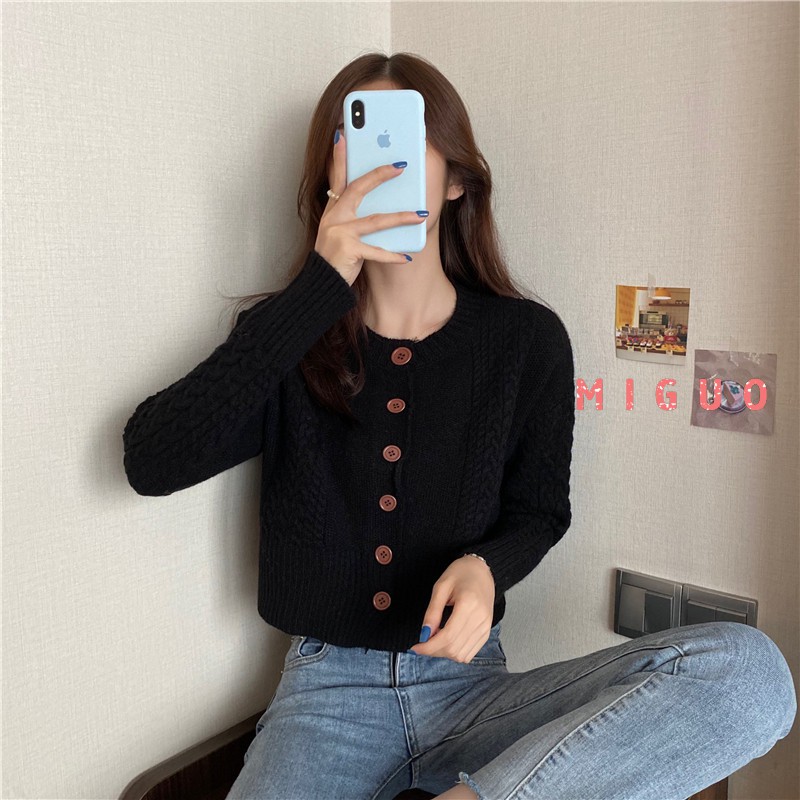 Áo Khoác Cardigan Dệt Kim Thời Trang Thu Đông Xinh Xắn Cho Nữ | BigBuy360 - bigbuy360.vn