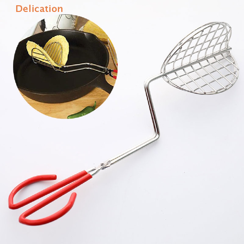 Kẹp Gắp Vỏ Bánh Taco Bằng Thép Mạ Tiện Dụng Cho Nhà Bếp