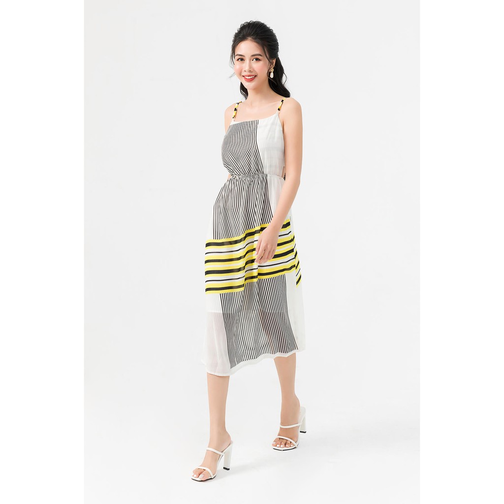 Đầm Maxi LAMER Nơ Lưng Chun Eo L63M21H053