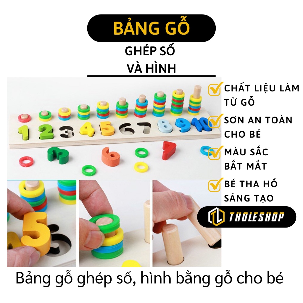 Bảng Số Cho Bé - Đồ Chơi Bảng Ghép Số Và Hình Khối Nhiều Màu Sắc Cho Trẻ Học 6395