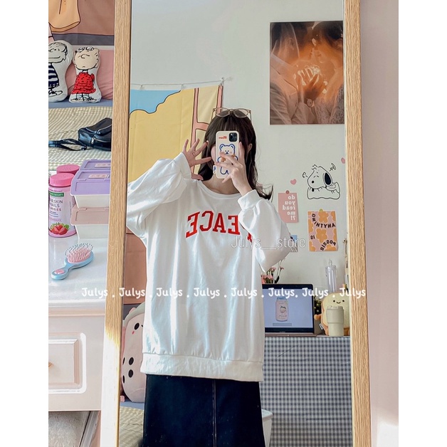 Áo pull da cá PEACE (ảnh shop chụp kèm video)