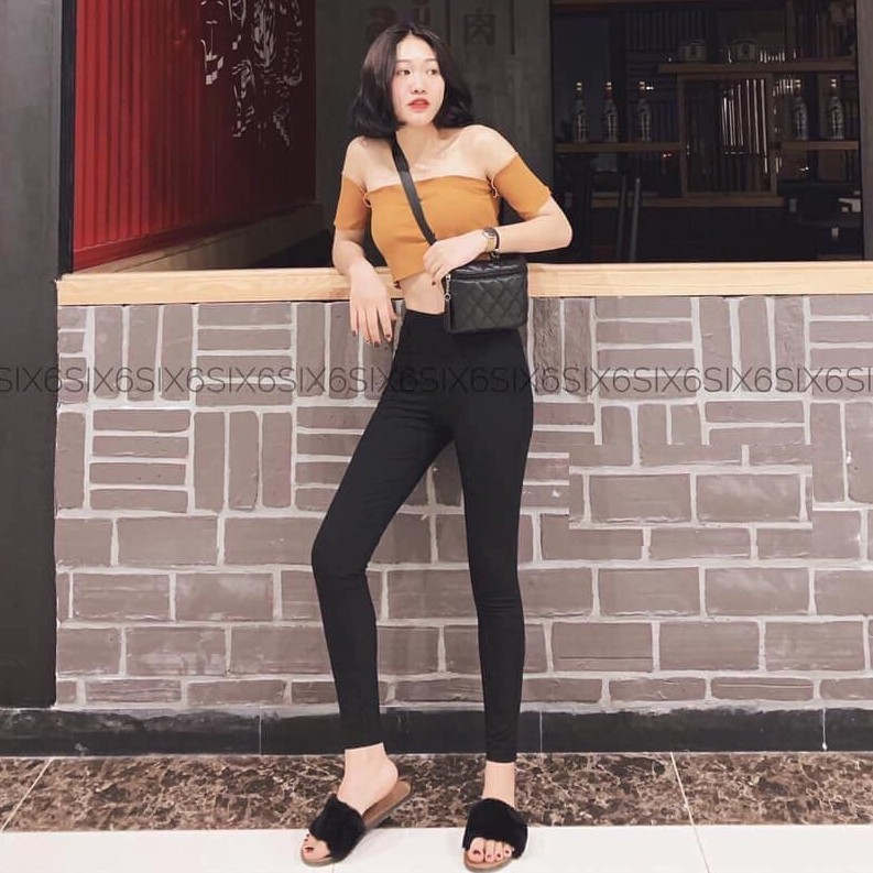 Quần Legging ♥Quần legging nữ xuất hàn cạp cao ống dài SIÊU ĐẸP ♥