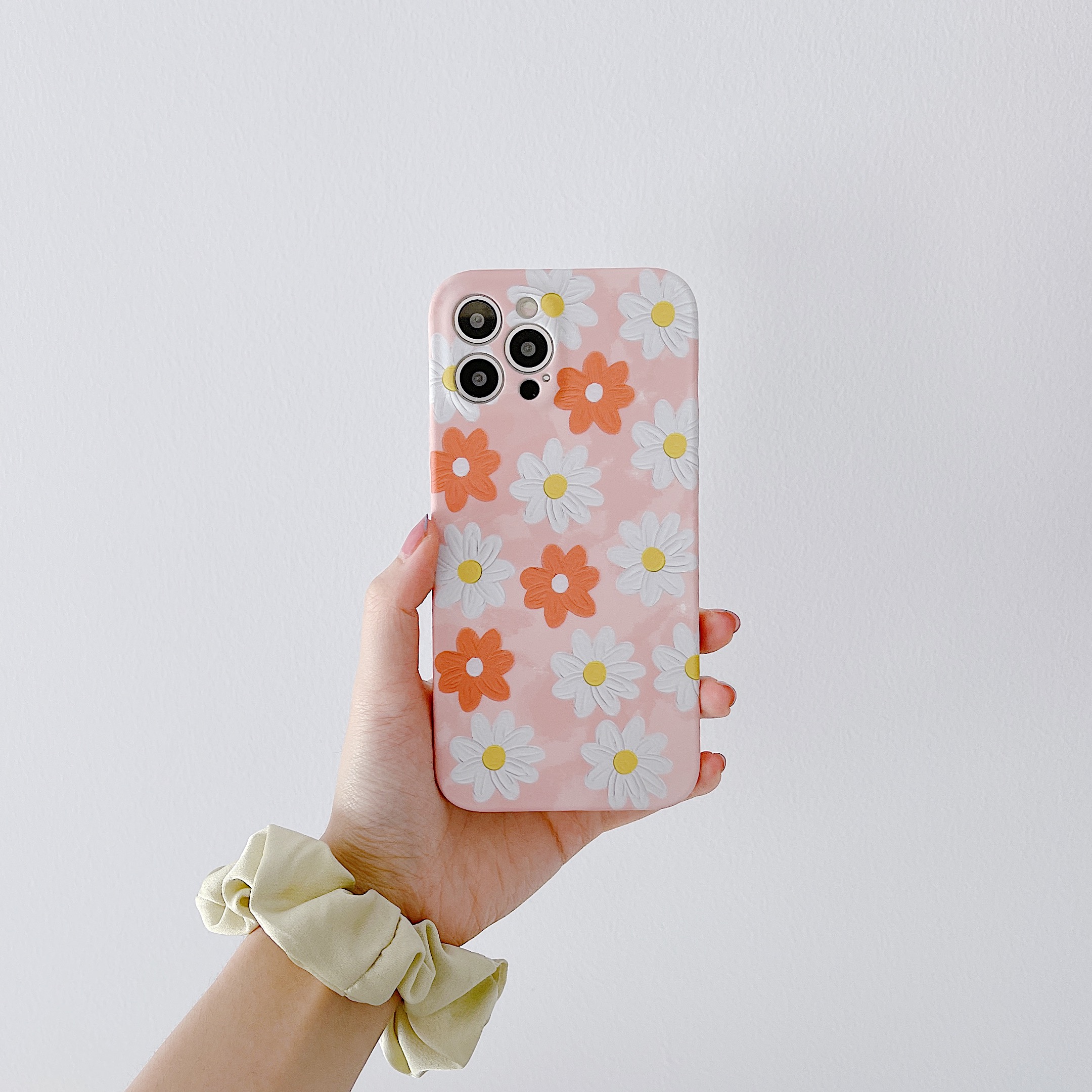 New Design Huawei Mate 40 30 P30 Lite P40 Pro P Smart Plus Y7 Pro Y9 Prime 2019 Casing Shockproof Soft Matte Case Pink Daisy Flower Floral Oil Painting Art Fashion Phone Cover