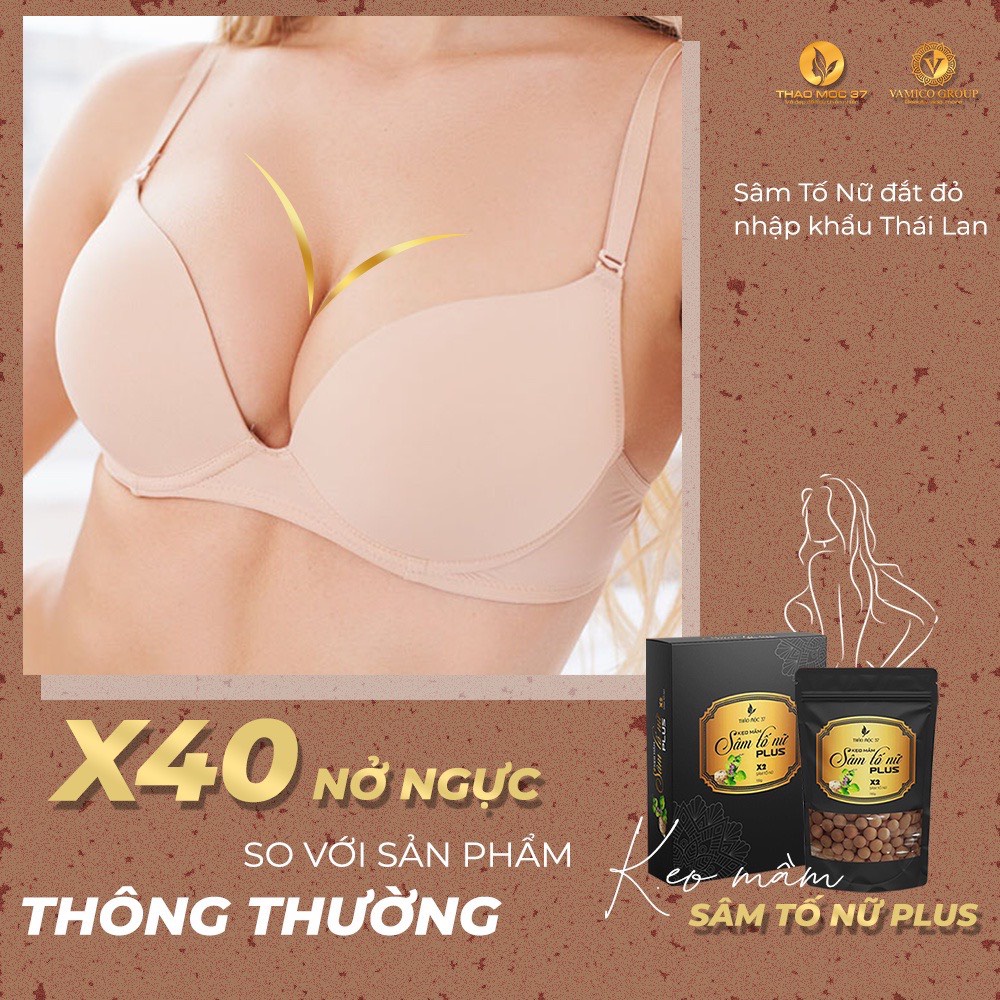 Kẹo Mầm Sâm Tố Nữ Plus Thảo Mộc 37 Mẫu Mới