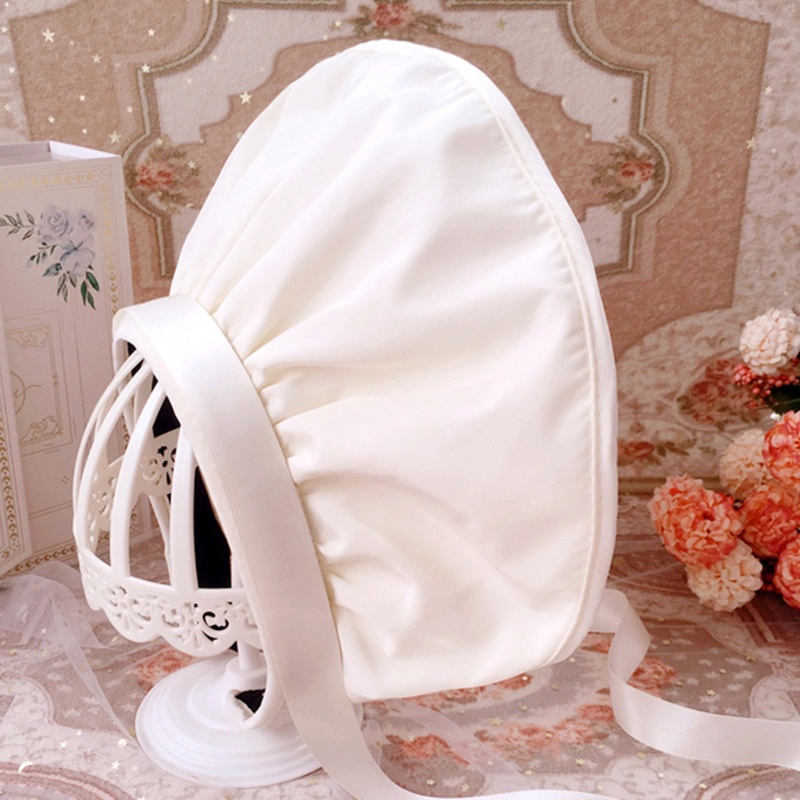 Mũ Bonnet Đính Ruy Băng Phong Cách Lolita Cho Nữ