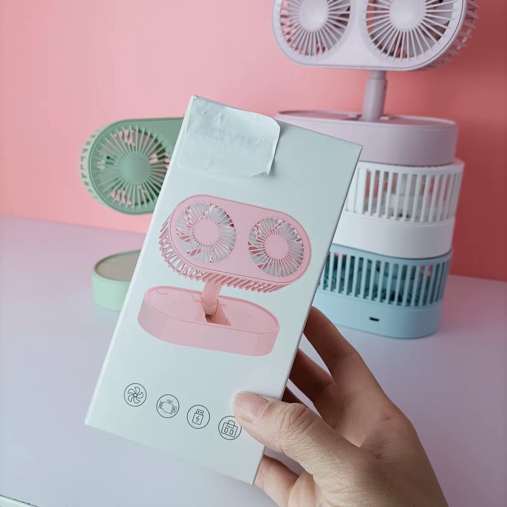 Quạt cầm tay mini sạc điện FY050 không dây gấp gọn