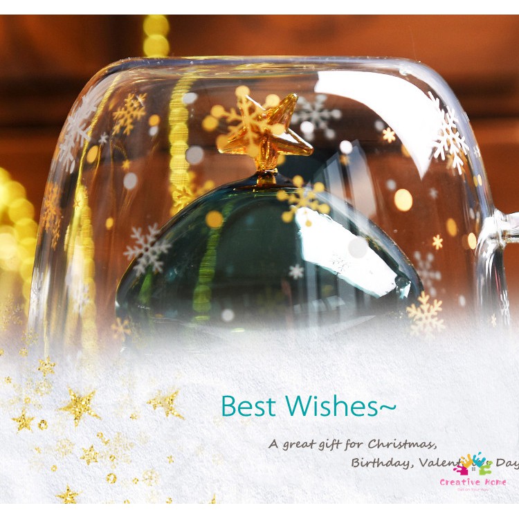 Cốc nước cây thông Noel 300ml trang trí Giáng sinh