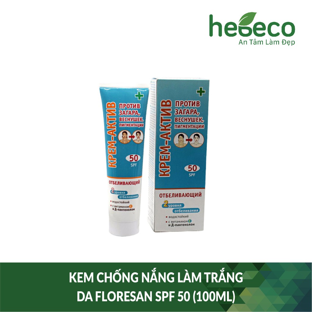 Kem Chống Nắng Làm Trắng Da Floresan SPF 50 (100ml) - Nga Chính Hãng