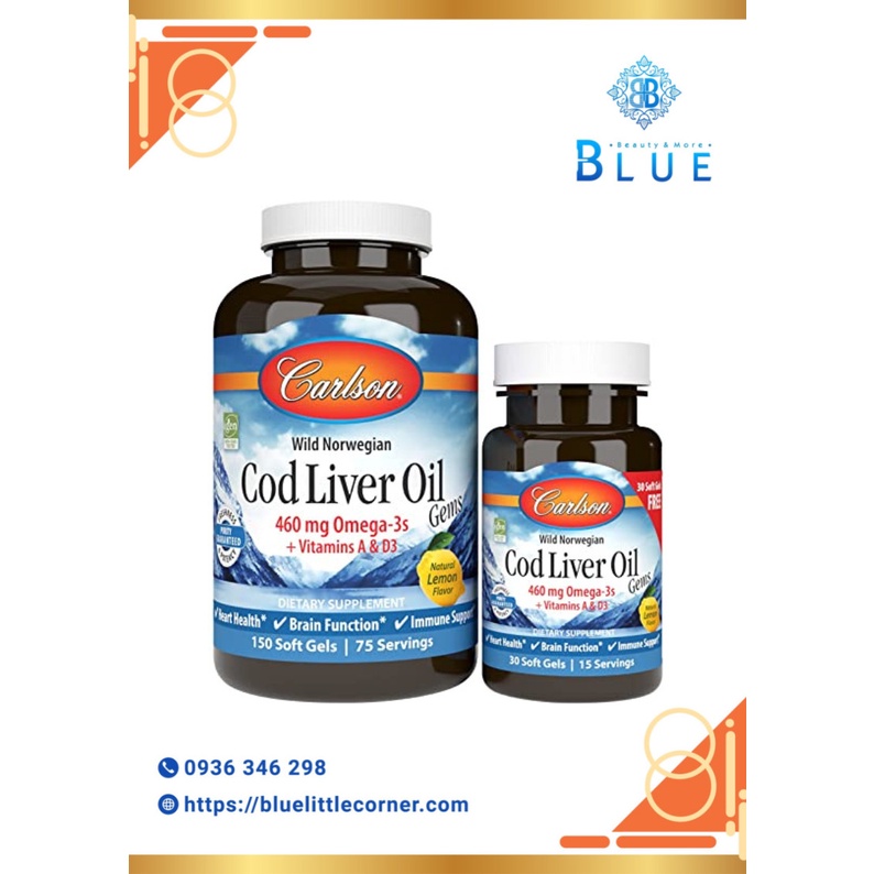 Dầu Gan Cá Tuyết Carlson Cod Liver Oil