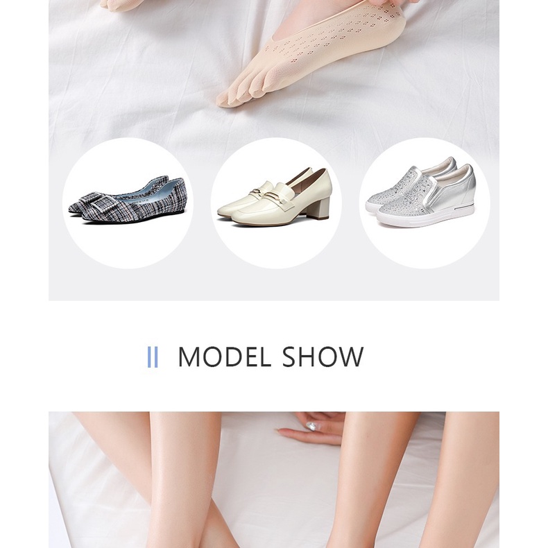 Set 3 Đôi Tất Xỏ Ngón Thời Trang Cho Nữ