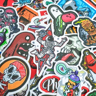 hình dán Street Style Sticker pvc chống nước cao cấp
