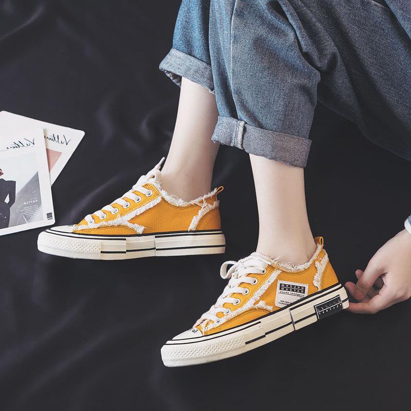 Giày MWC 0456 - Giày Thể Thao Nữ Đế Bằng, Sneaker Vải Canvas, Sneaker Cột Dây Cực Hot