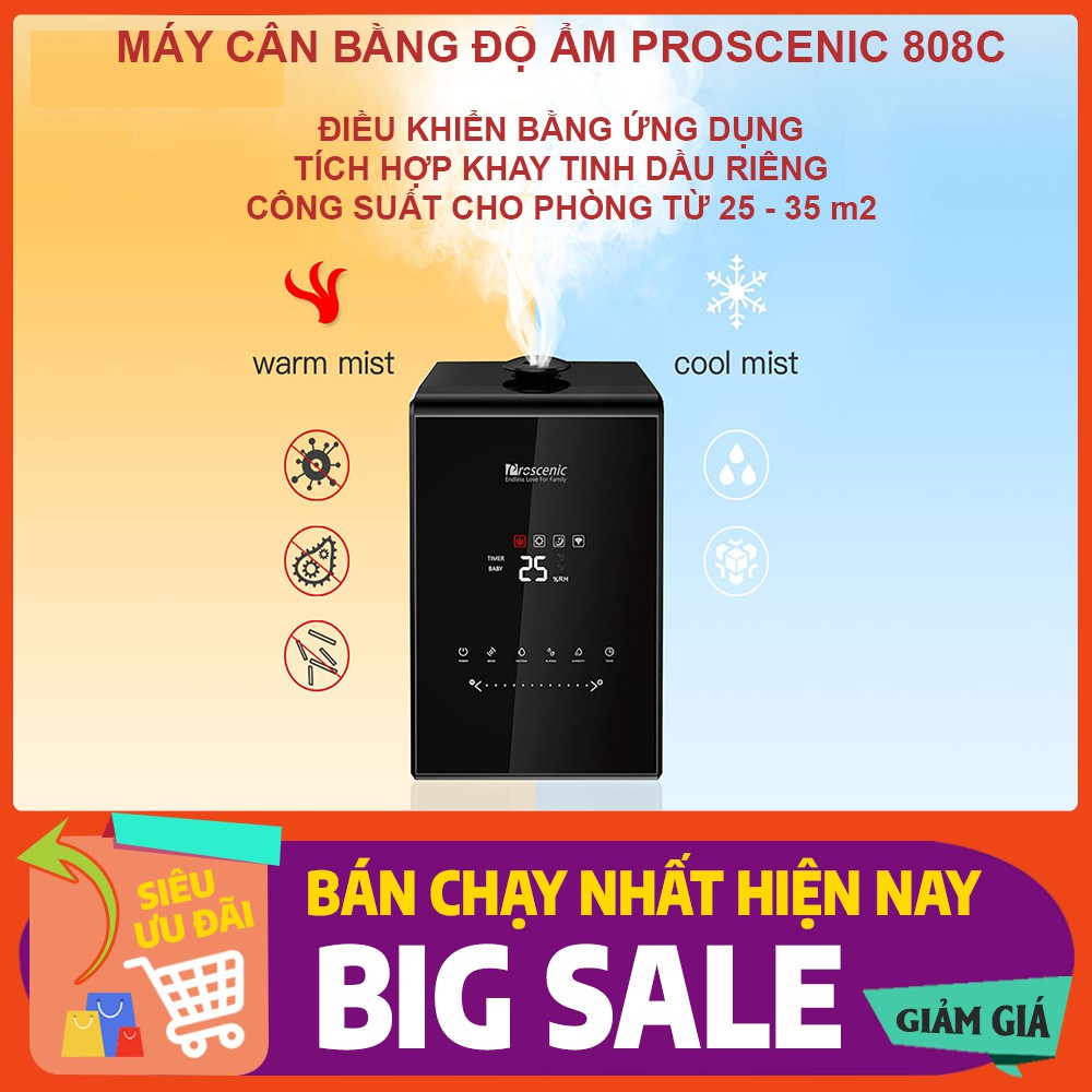 [GIAO NHANH 1H] MÁY PHUN SƯƠNG TẠO ẨM PROSCENIC 808C