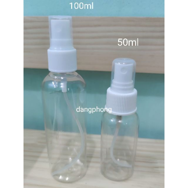 Chai nhựa PET vòi xịt phun sương  50ml 100ml ,sẵn hàng