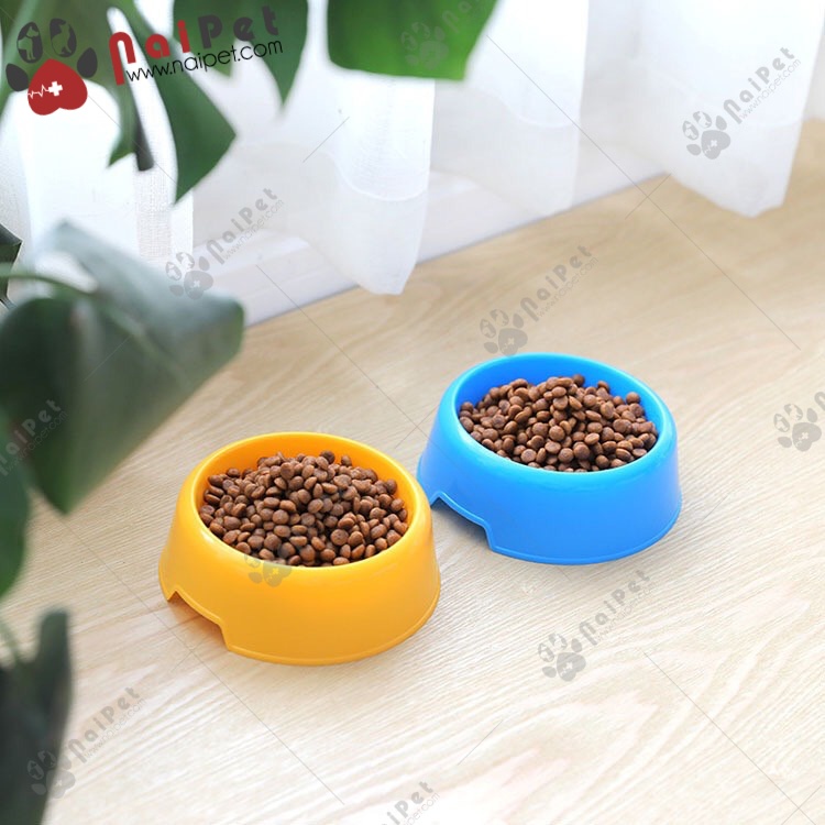 [Mã PET50K giảm Giảm 10% - Tối đa 50K đơn từ 250K] Bát Ăn Hoặc Uống Tròn Khuyết Cho Thú Cưng