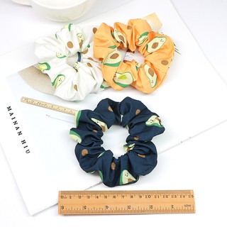 Dây cột tóc vải scrunchies quả bơ