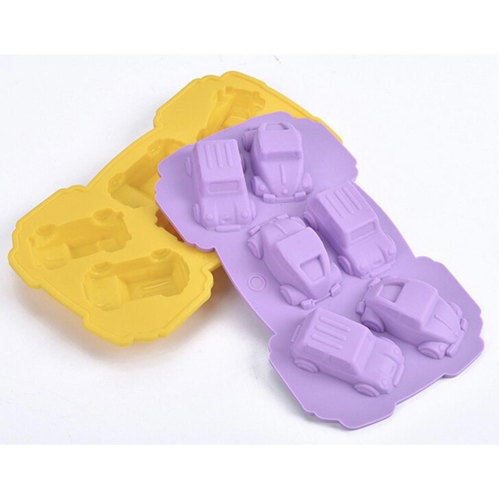 Khuôn silicon xe ô tô  đổ tạo hình cho bánh rau câu 3D, 4D