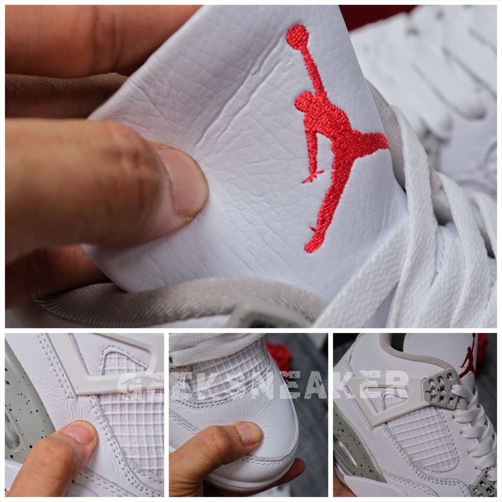Nguyên Bản SC  Giày Sneaker Jordan 4 Oreo  “ Tech Grey “