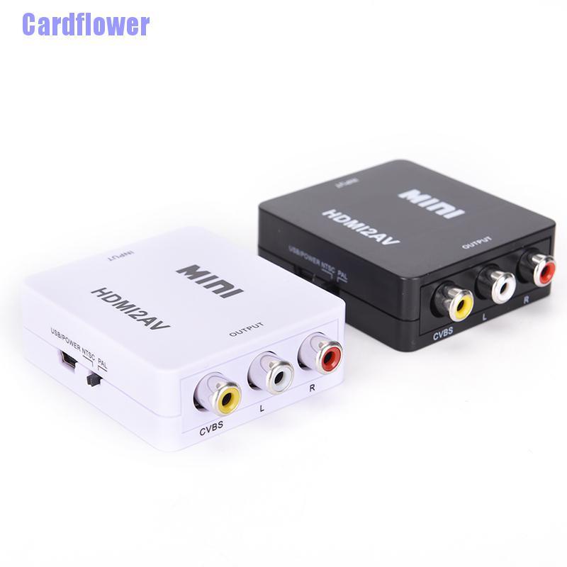 Cardflower  HDMI To RCA AV/CVBS Adapter HD 1080P Mini HDMI2AV Video Converter