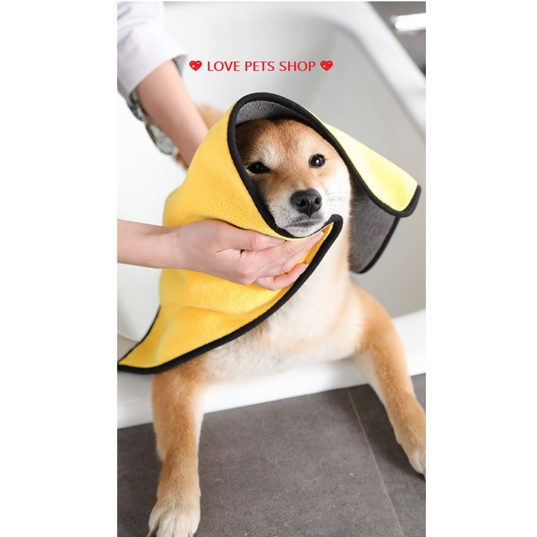 KHĂN TẮM CHO CHÓ MÈO BẰNG VẢI MICROFIBER - LOVE PETS SHOP