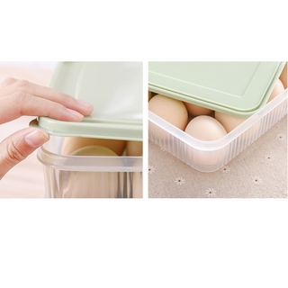 Egg storage box with lid refrigerator kitchen fresh-keeping storage box new plastic egg rack egg tray