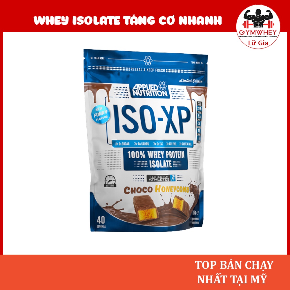 Iso Xp 100% Whey isolate 92% Tinh Khiết Sữa Tăng Cơ Giảm Mỡ Nhanh Applied Nutrition ISO XP 1KG