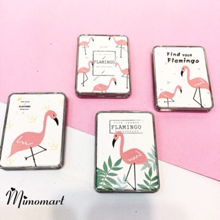 Gương cầm tay bỏ túi hồng hạc cute