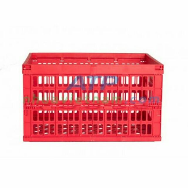 Sọt đựng đồ, chở hàng tiện dụng có thể gấp gọn màu Đỏ, Hàng Xuất Hàn