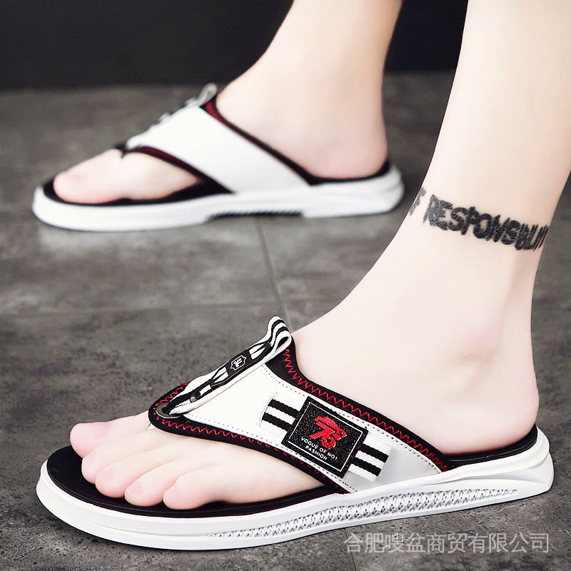 Men's new flip-flops trendy giant slippers non-slip men's summer outdoor beach shoes 2021 fashion