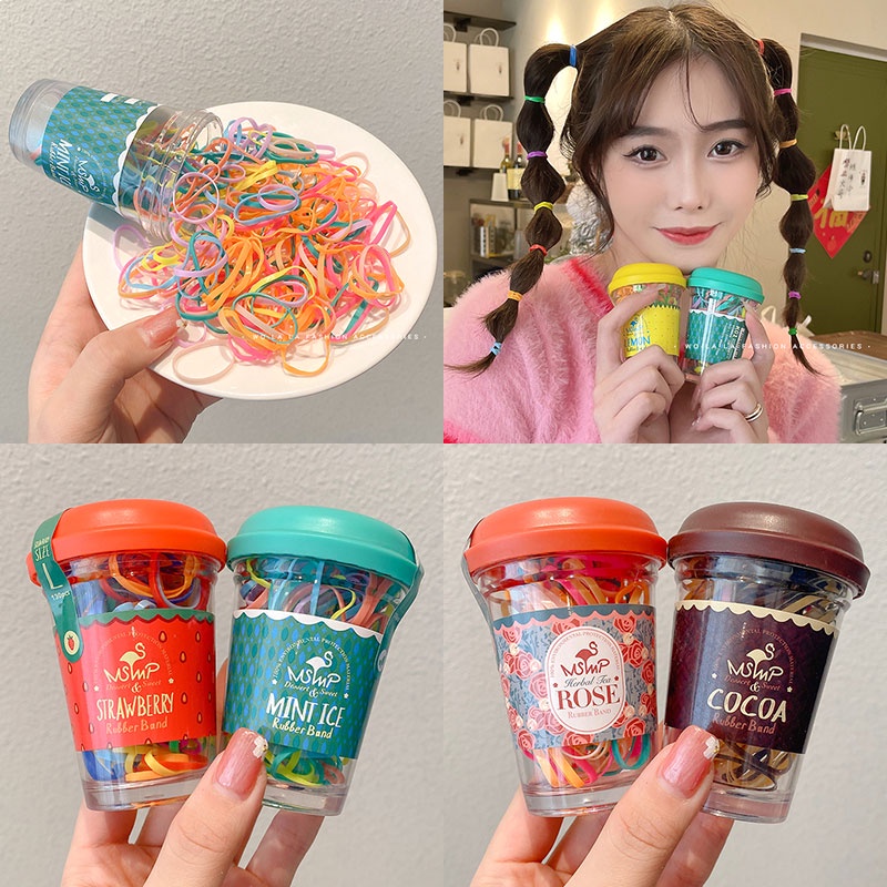 Dây Cột Tóc Scrunchies Phong Cách Hàn Quốc Dễ Thương Thời Trang Cho Bé Gái