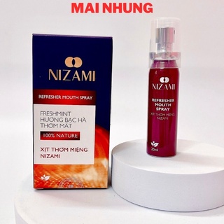 Chai xịt thơm miệng nizami chính hãng thơm mát hơi thở 20ml